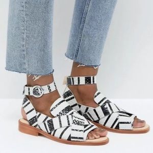 Free People Leather Sandal | Size 38